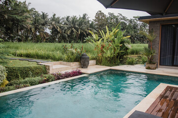 luxury swimming pool in the villa