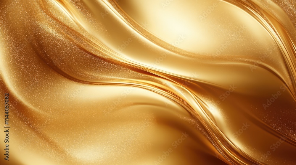 Poster elegant golden abstract background with smooth flowing textures and sparkling glitter effects for lu