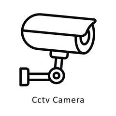 CCtv camera Vector Outline Icon. Eps 10 File