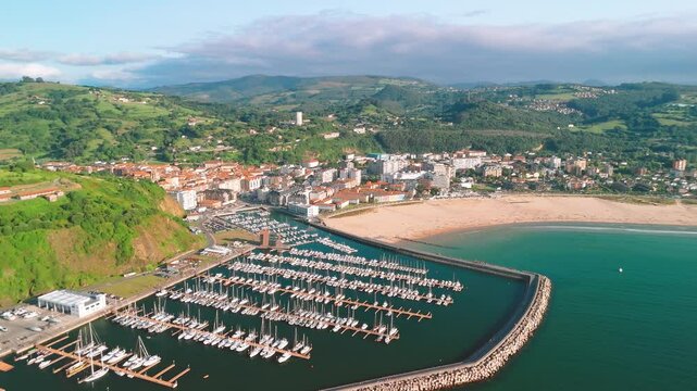 Aerial view of the Laredo, Cantabria, northern Spain.