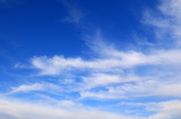 Beautiful blue sky and white clouds, outdoors