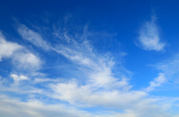 Beautiful blue sky and white clouds, outdoors
