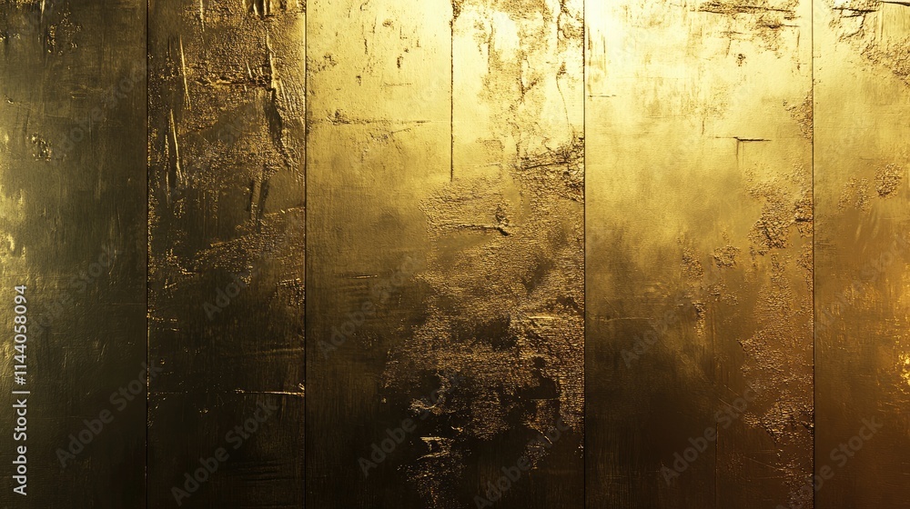 Aufkleber glittering gold surface texture with a rich metallic finish showcasing intricate patterns and reflec