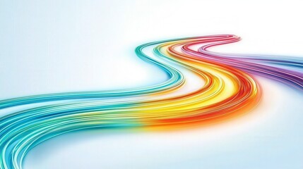Abstract Rainbow Swirls.