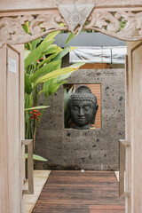 Buddha statue at the villa