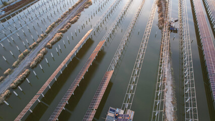 Drones capture on-site construction of photovoltaic panels