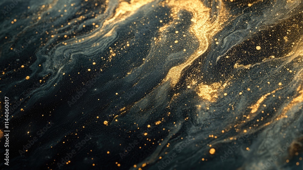 Aufkleber elegant gold glitter abstract texture on dark background suitable for luxurious design and invitatio
