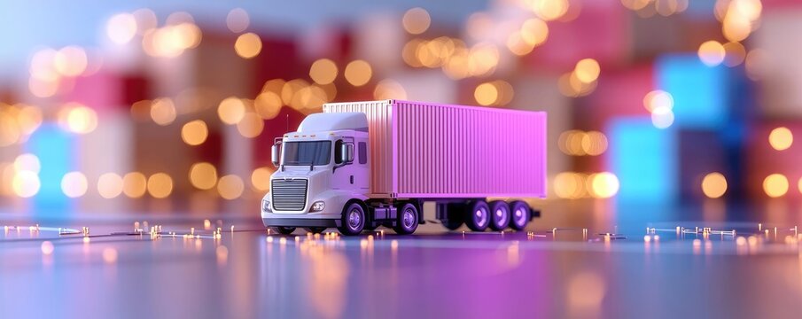 Animal feed business sustainability concept. Automated feed transport, augmented reality route planning, eco-friendly tech logistics - Powered by Adobe