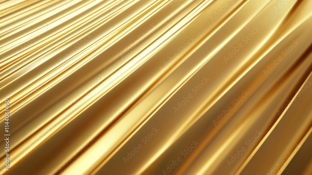 Aufkleber elegant gold embossed paper texture with vertical grooves and smooth shiny surface ideal for backgro