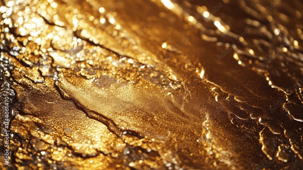 Poster golden abstract texture with blurred bokeh effects for elegant backgrounds and design projects showc