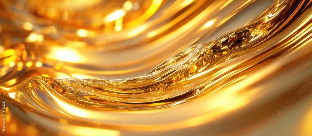 Poster shimmering golden abstract texture with flowing patterns for luxurious background design or artistic