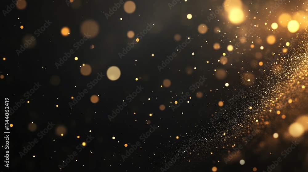 Poster elegant gold bokeh and glitter texture creating a stunning abstract background with a luxurious, shi