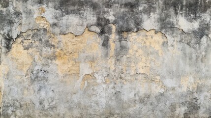Obraz premium Aged concrete wall with weathered gold and gray textures ideal for background design or artistic projects.