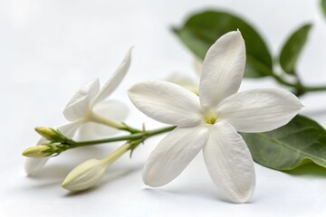 Beautiful Arabian Jasmine Flower Clipart - Isolated on White Background