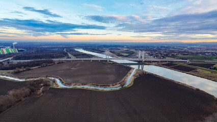 Suspended bridge on Vistula © Wojciech