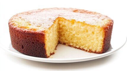 Gluten Free Clementine Cake Sliced on White Plate Showcasing Moist Interior Perfect for Dessert Lovers and Healthy Eating Enthusiasts