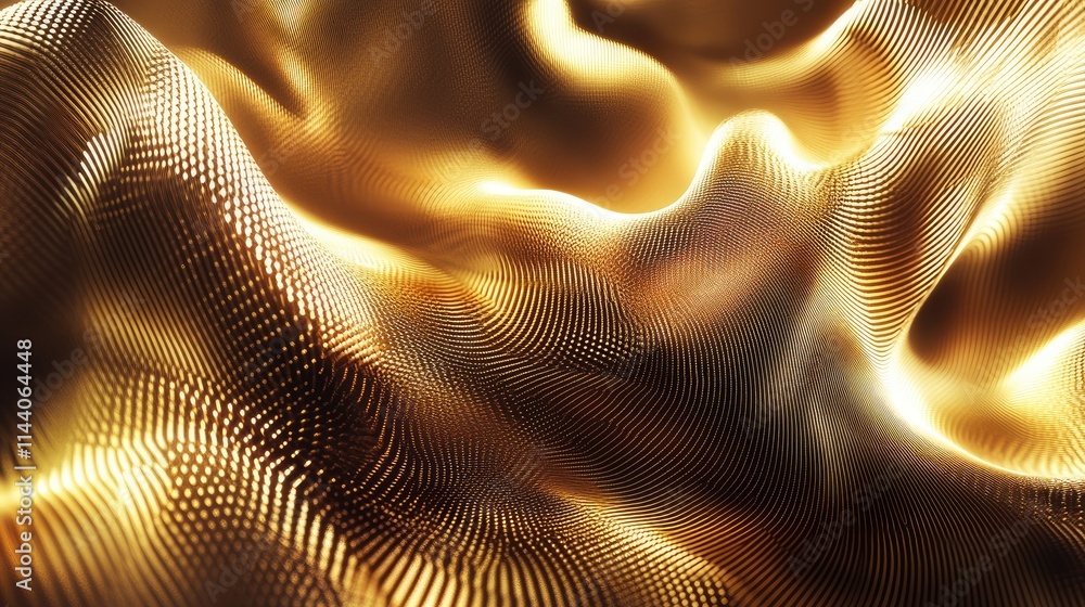 Poster elegant golden waves creating a luxurious abstract texture suitable for backgrounds and artistic des