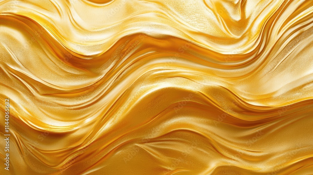 Aufkleber elegant golden texture with smooth flowing waves for seamless background design and creative project