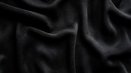 A close up of a black fabric with a white background. AI Generated