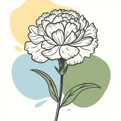 carnation flower silhouette