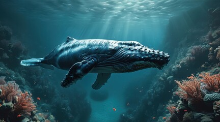 Fototapeta premium The Marvel of the Ocean's Cinema.