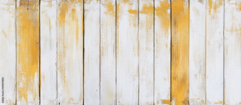 Poster textured yellow and white wooden panel background ideal for artistic projects and design application
