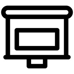 Presentation. Editable stroke vector icon.