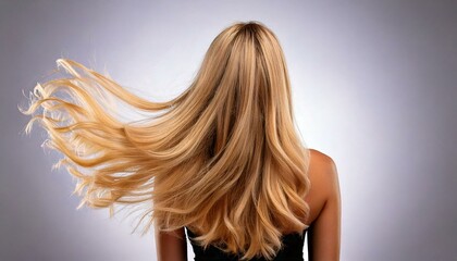 Fototapeta premium portrait of woman with blonde long hair