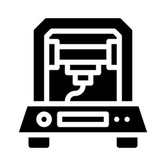 3D printer glyph icon