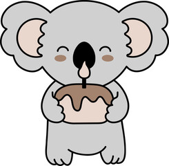 Cozy Koala Bear Nursery Birthday Cake Party Kids Cartoon