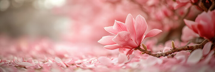 Blossoming Cherry Blossoms at Golden Sunrise