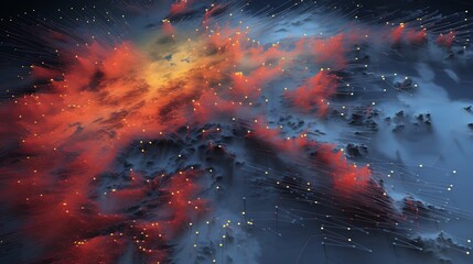 Comprehensive weather forecast map using geographic information systems GIS technology displaying storm paths precipitation levels and intensity for detailed environmental analysis and reporting