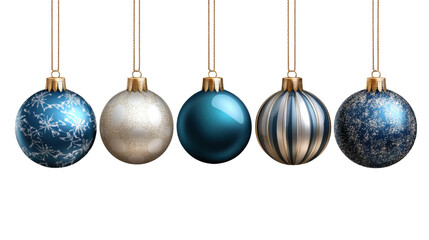 christmas balls isolated on white background
