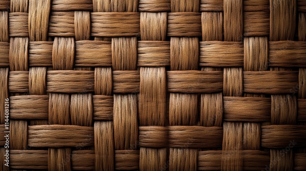 Fototapete Handmade wicker basket weave texture showcasing intricate patterns and natural fibers in a rustic design suitable for various backgrounds