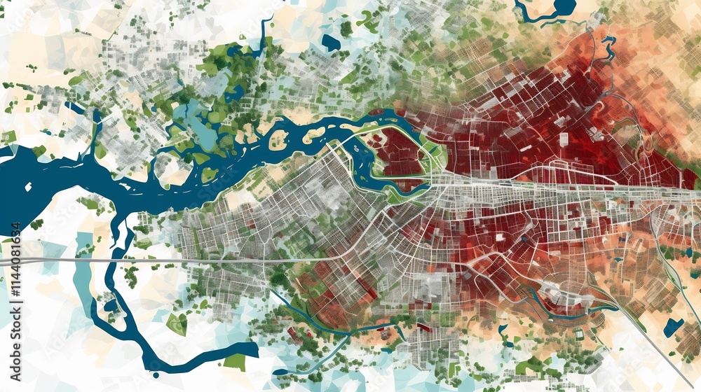 Poster comprehensive metropolitan area land use plan created using gis technology for sustainable urban dev