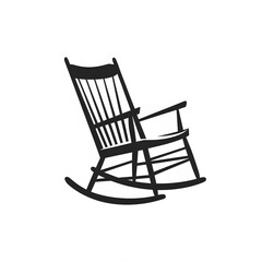 rocking chair isolated on white