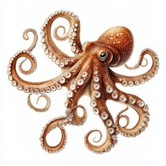 Obraz premium A Curious Octopus Exploring the Underwater World