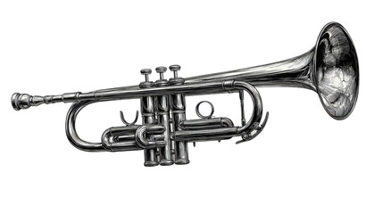 Obraz premium trumpet isolated on white background