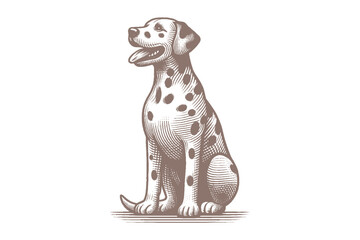 Dalmatian dog vector | dog vector | dog illustration | dog silhouette | dog tattoo | dog engraving | dog