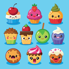 cute cupcakes sticker set