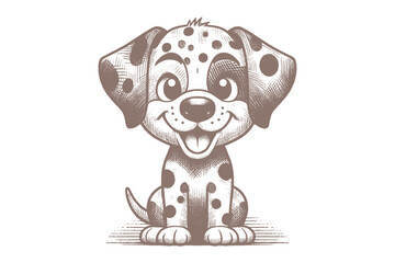 Dalmatian dog vector | dog vector | dog illustration | dog silhouette | dog tattoo | dog engraving | dog