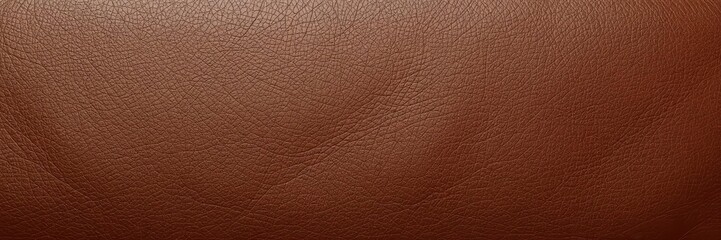Fototapeta premium Rich, deep brown leather; textured surface with subtle wrinkles and creases, macro,vintage leather,leather goods