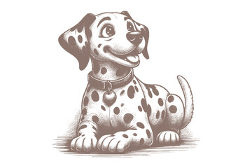 Dalmatian dog vector | dog vector | dog illustration | dog silhouette | dog tattoo | dog engraving | dog