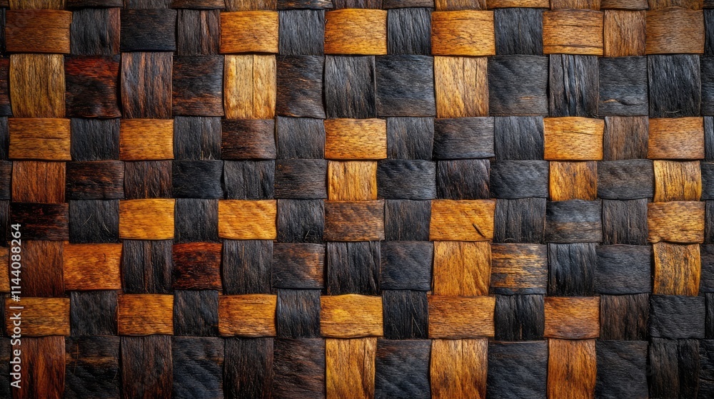 Aufkleber crafted woven sitting mat textured background with warm wood tones and intricate patterns ideal for 