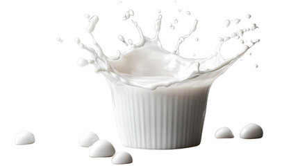 splash of milk isolated on white background