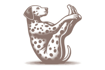 Dalmatian dog vector | dog vector | dog illustration | dog silhouette | dog tattoo | dog engraving | dog