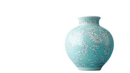 Beautiful Decorative Ceramic Vase on a Soft Blue Background - Perfect for Home Decor and Interior Design.