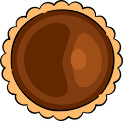 milk pie or pai susu indoneisia traditional food. hand drawn traditional food from indonesia.. asian traditional snacks