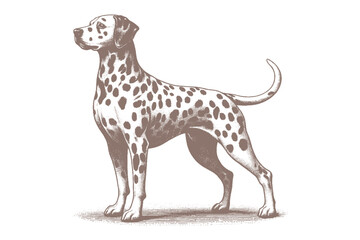 Dalmatian dog vector | dog vector | dog illustration | dog silhouette | dog tattoo | dog engraving | dog