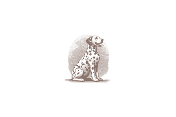 Dalmatian dog vector | dog vector | dog illustration | dog silhouette | dog tattoo | dog engraving | dog